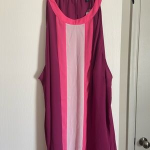 Torrid Pink and Purple Sleeveless Blouse